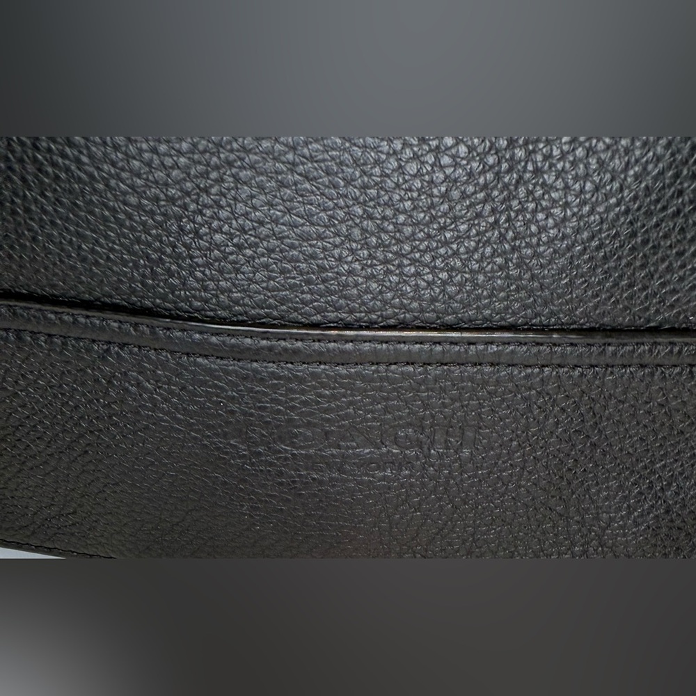 Coach Houston Map Bag, Black Pebble Leather Messenger Bag 2024 4007 - Picture 2 of 9